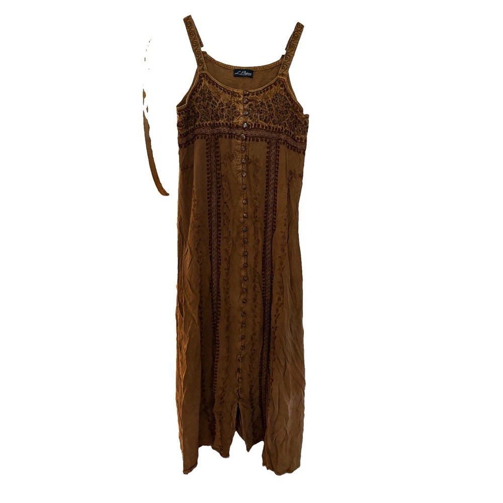 Vintage Maxi Dress Embroidered Boho Retro Y2k 90's Indie Med Whimsy Goth Fairy